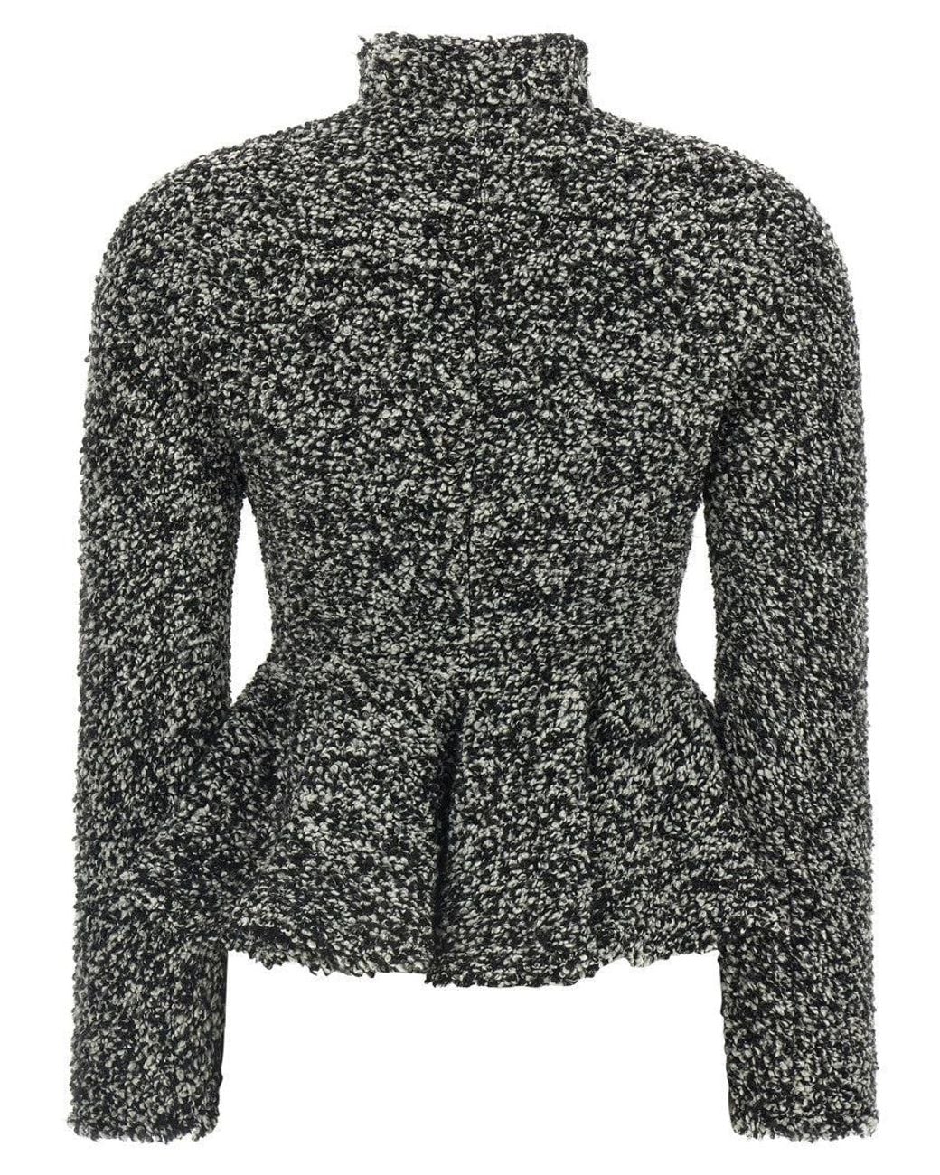 Alberta Ferretti Black Dark Mock Collar Jacket