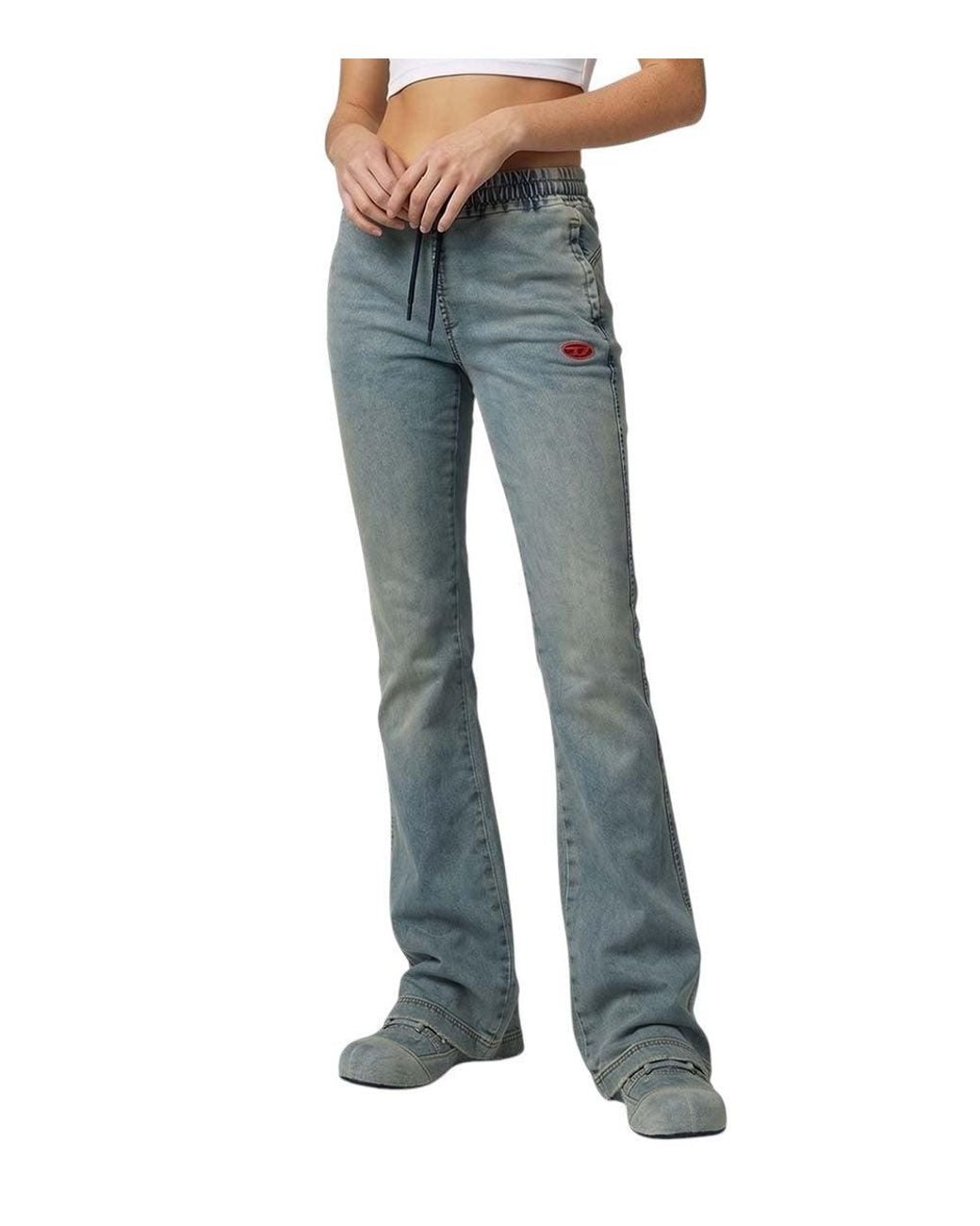 DIESEL Blue Bootcut Mid Rise Jeans