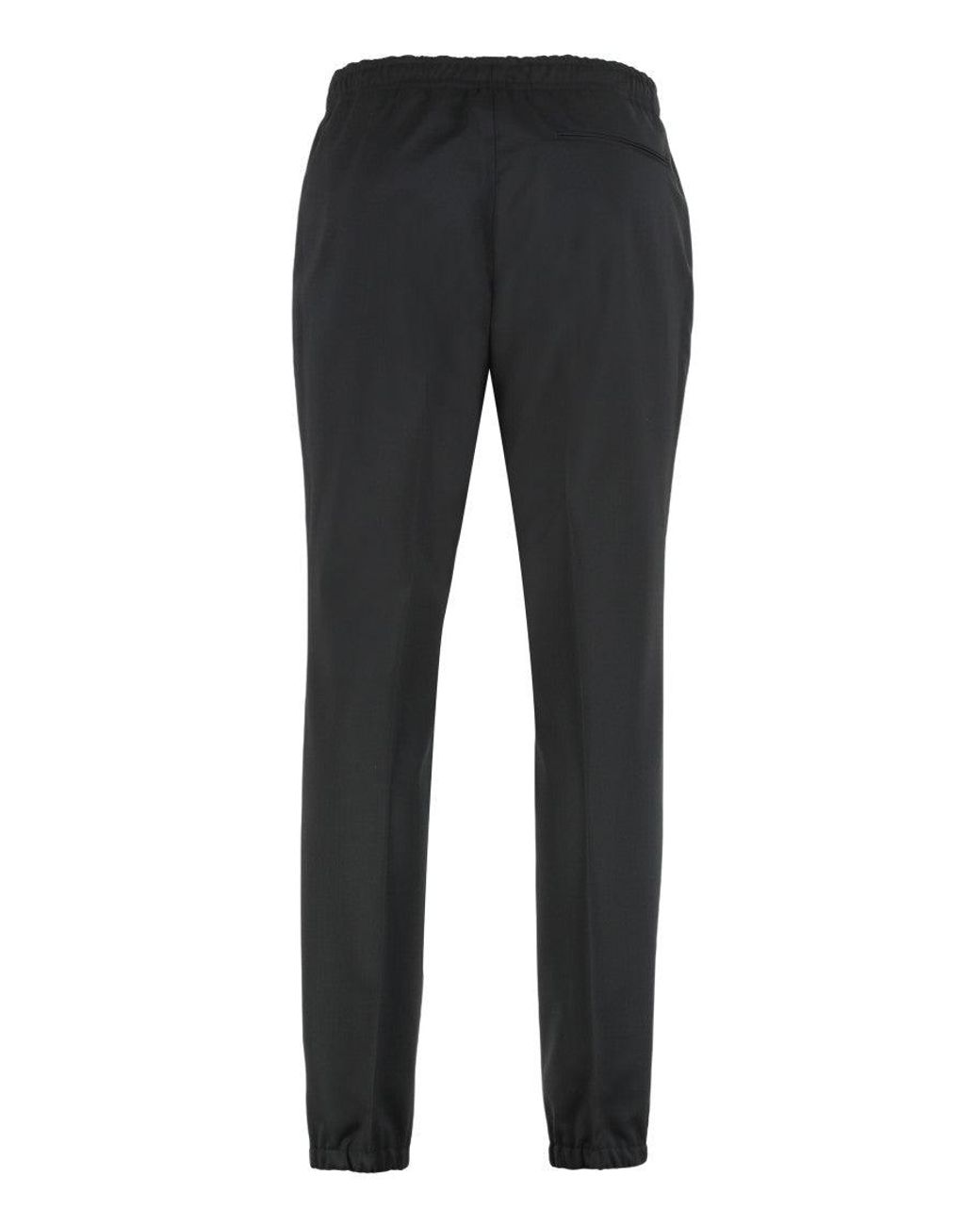 Zegna Black Zegna Stretch Wool-Blend Trousers for men
