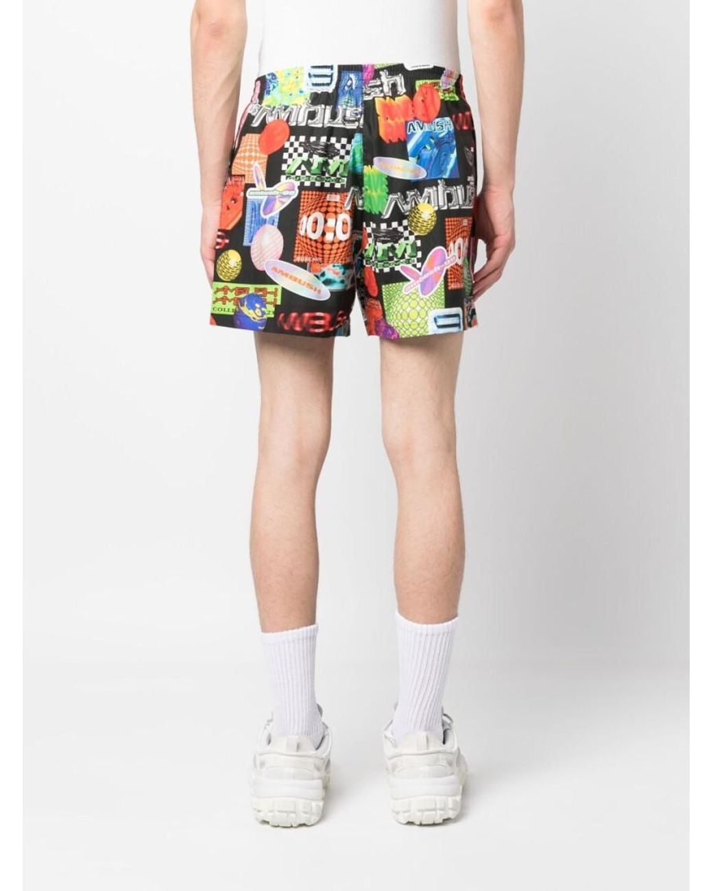 Ambush Blue Printed Shorts for men