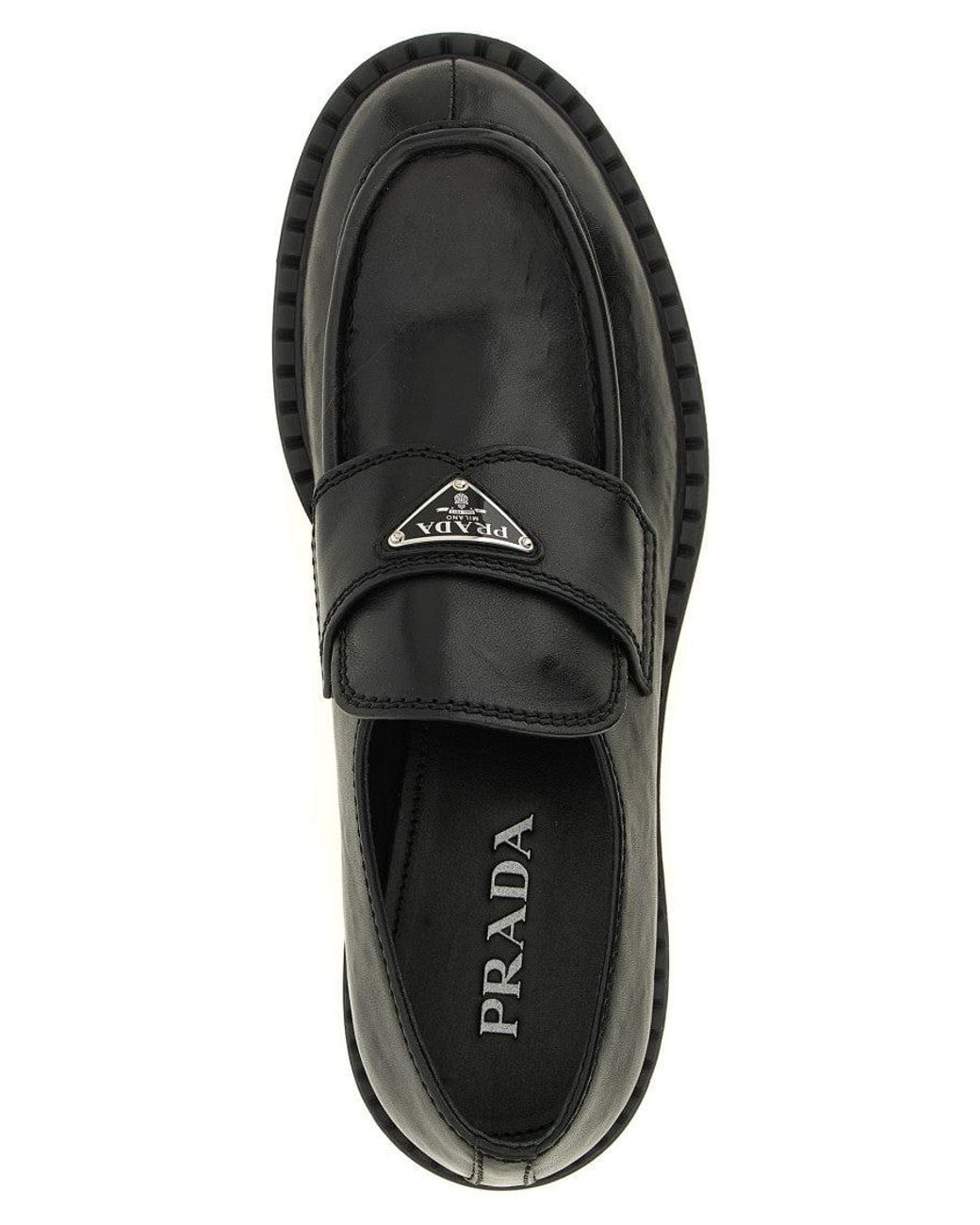 Prada Black Slip On Loafers for men