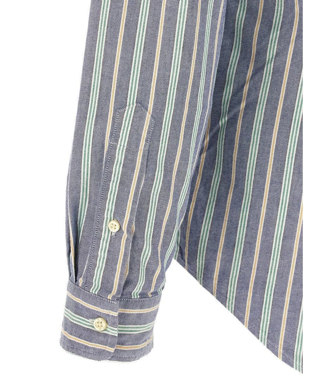 Polo Ralph Lauren Blue Regular Stripes Shirt for men
