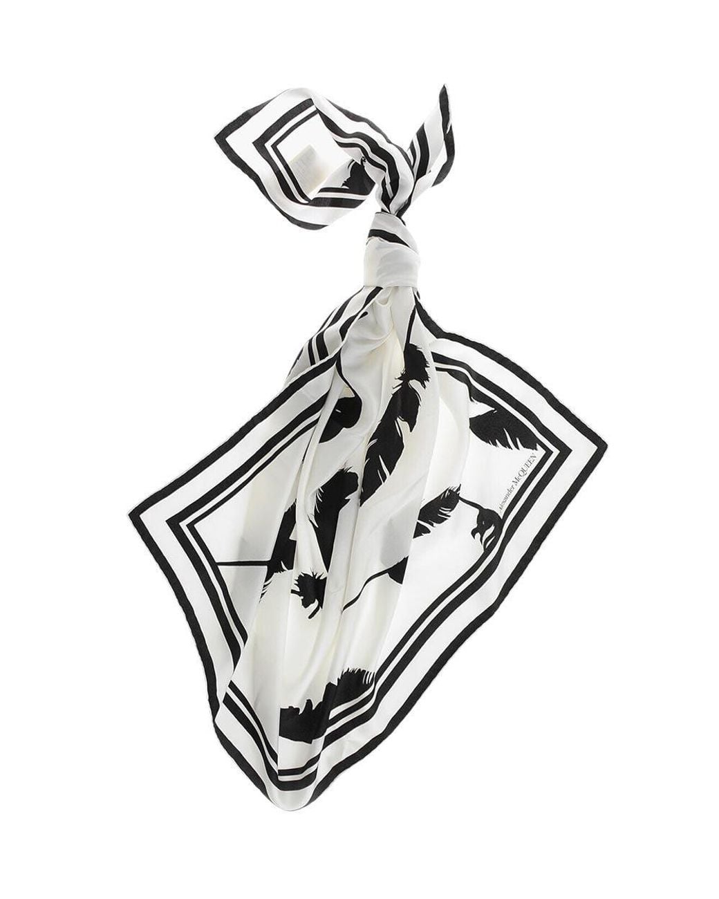 McQueen Blackwhite Graphic Scarf