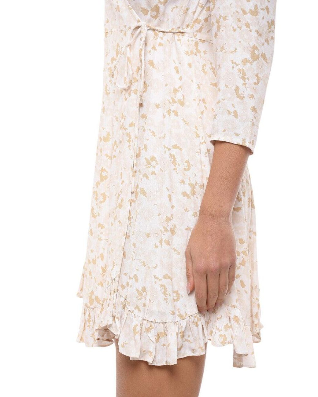 Samsøe & Samsøe Natural Floral V Neck Mini Dress