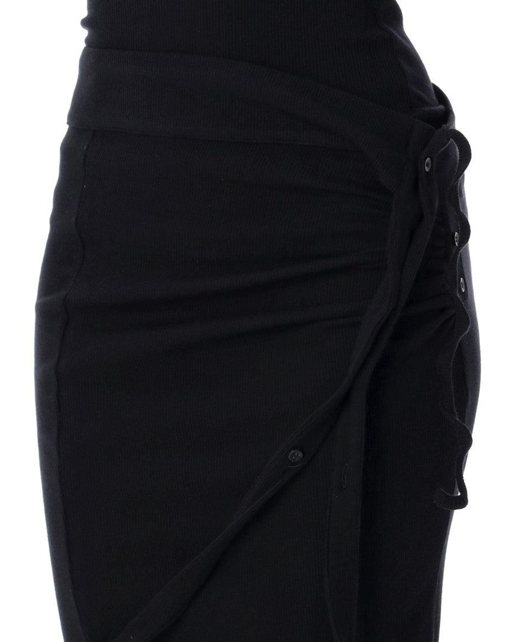 OTTOLINGER Black Fine-Ribbed Mini Skirt