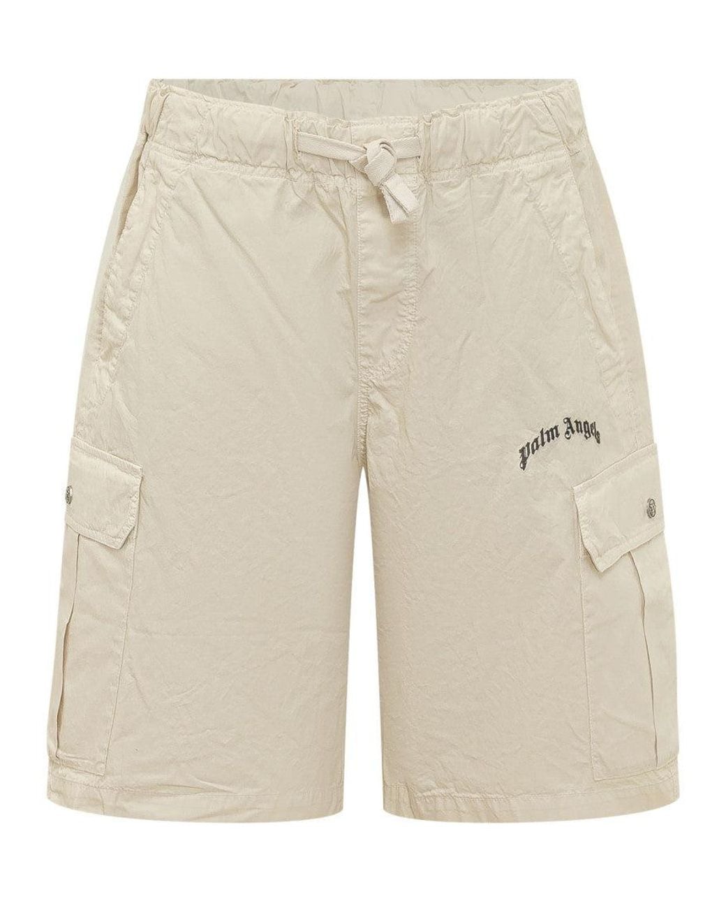 Palm Angels Natural Logo Shorts for men