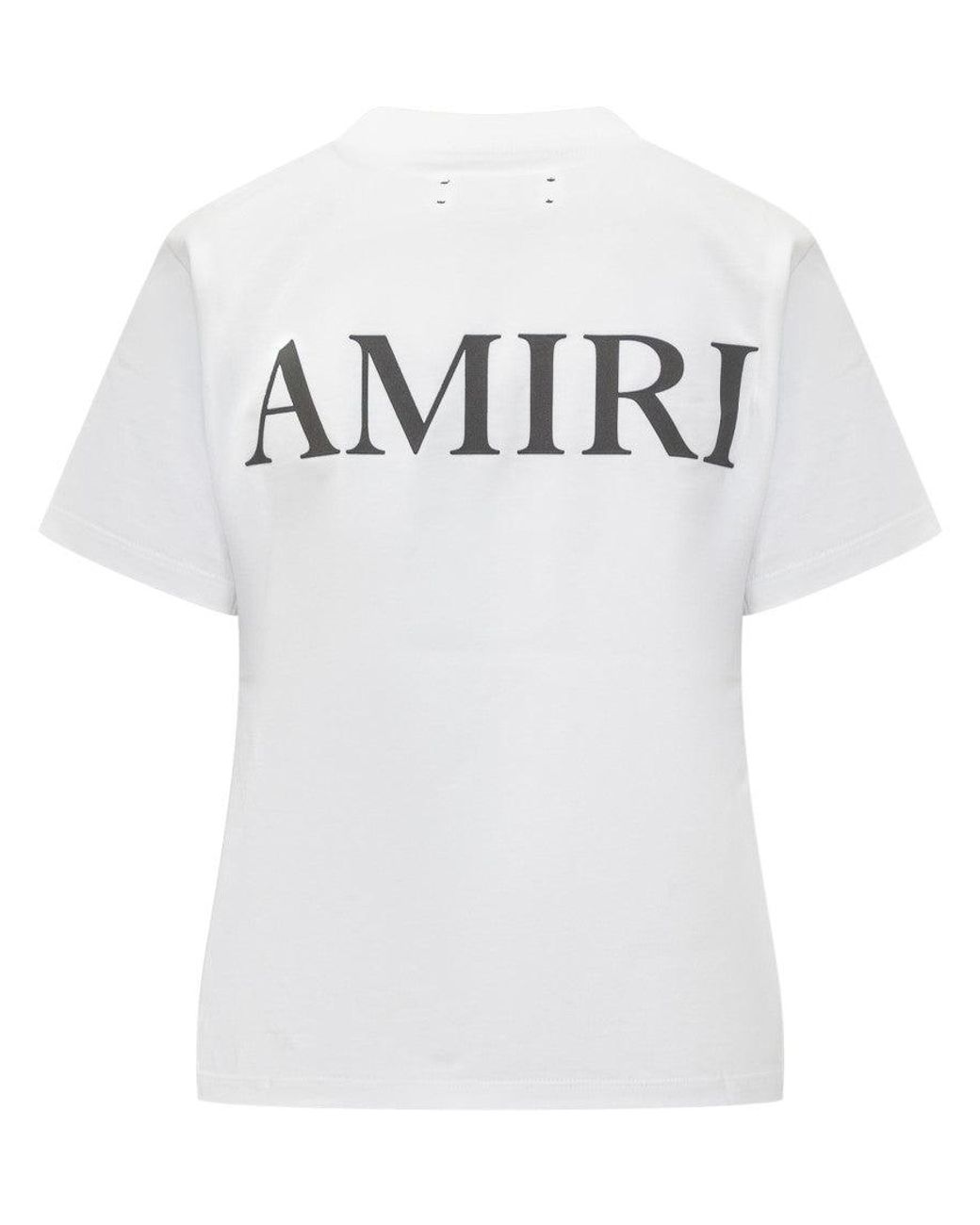 Amiri White Logo Crew Neck T-Shirt