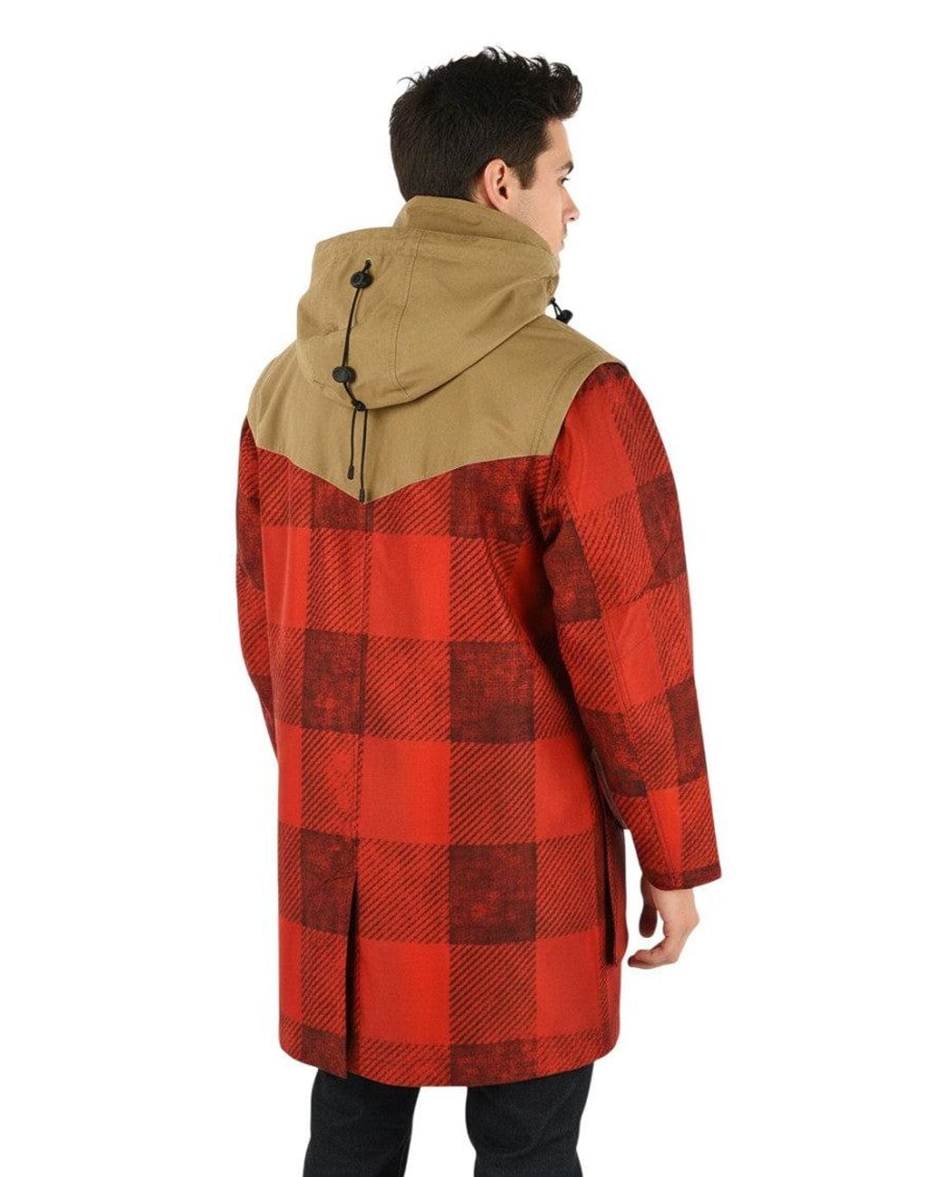 Woolrich Red Hooded Parka Jacket for men