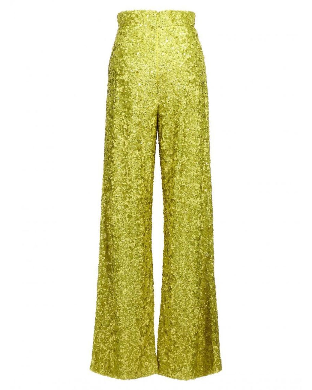 Ermanno Scervino Yellow Polyamide Fla Pants