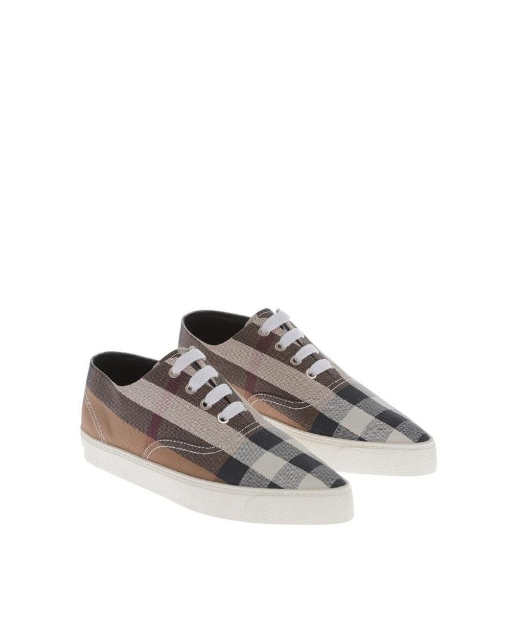 Burberry Brown Lace-Up Sneakers