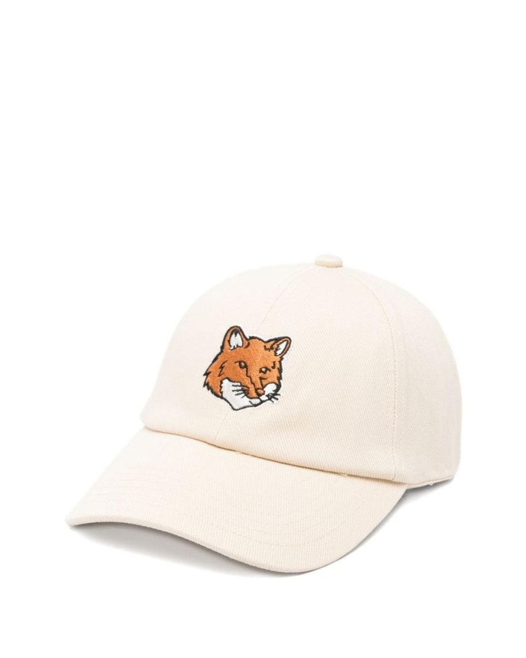 Maison Kitsuné Natural Ivory Logo Baseball Hat for men