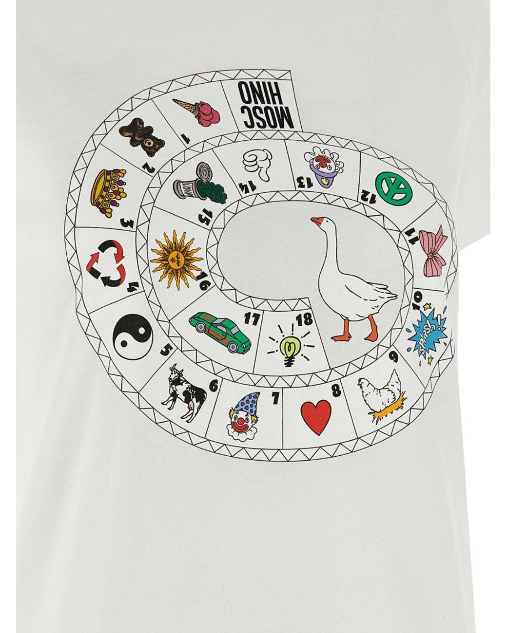 Moschino White Printed T-Shirt