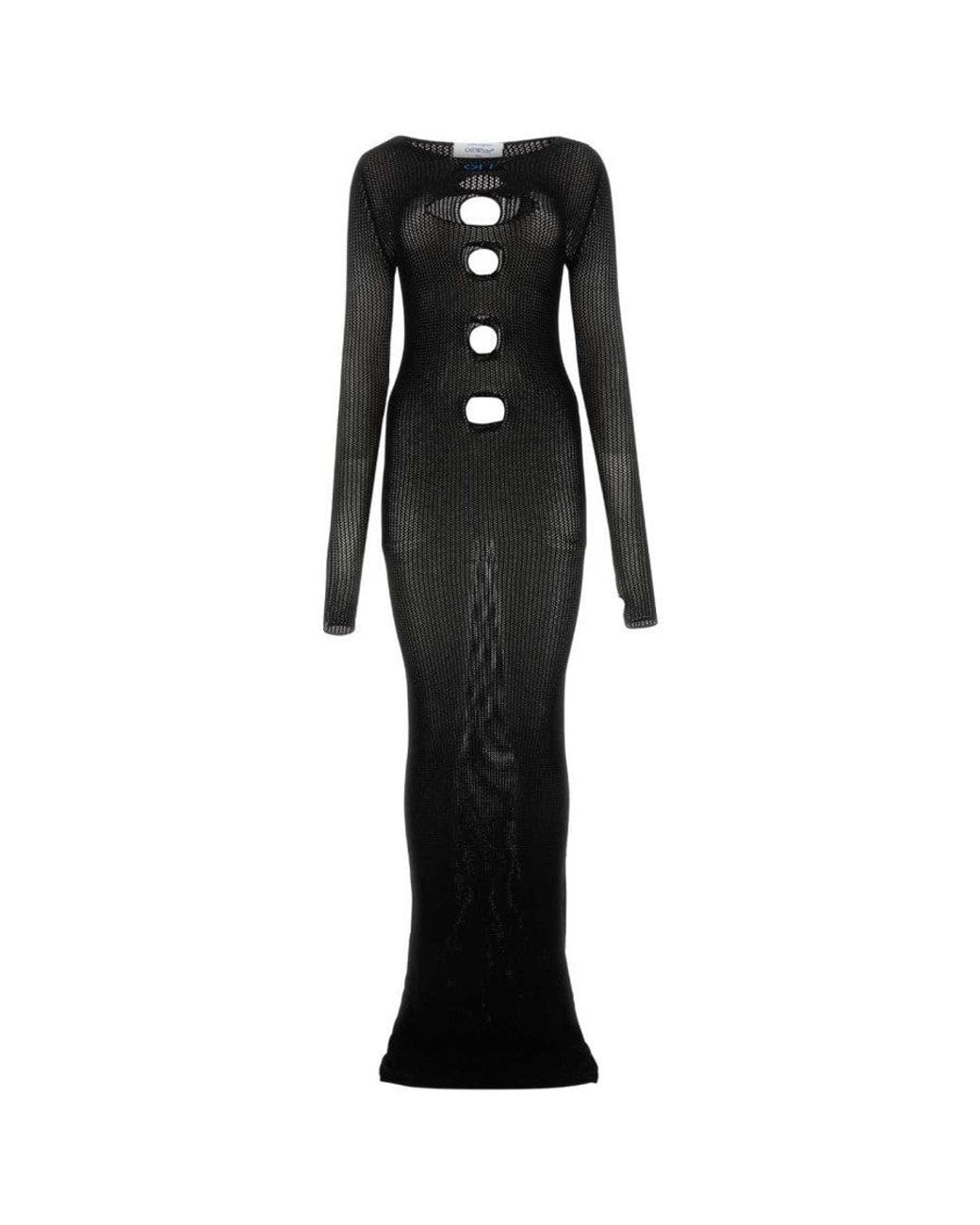 Off-White c/o Virgil Abloh Black Cut-Out Knitted Dress
