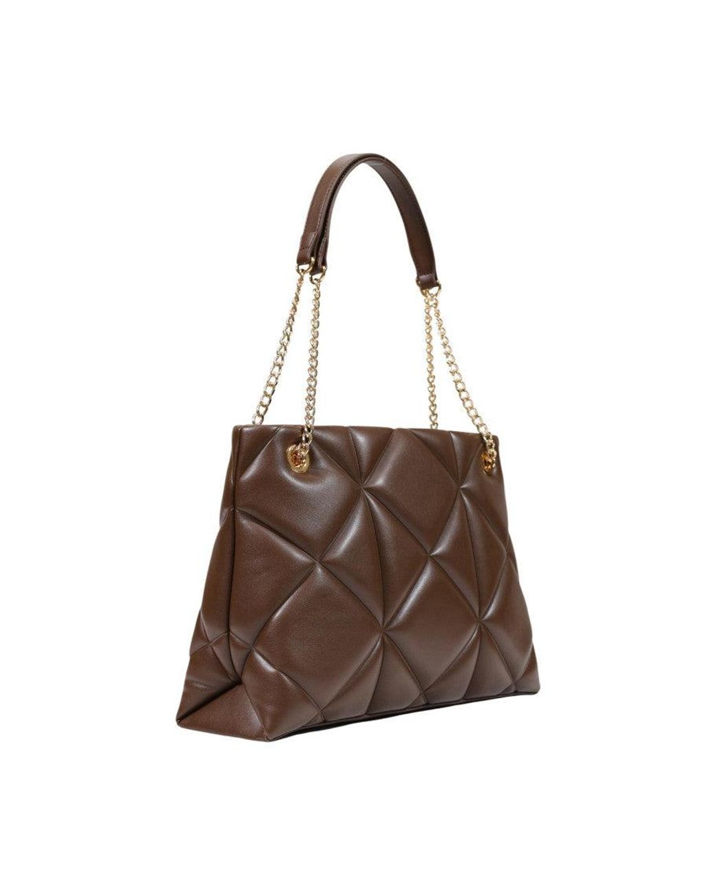 Love Moschino Brown Heart Logo Top Zip Tote