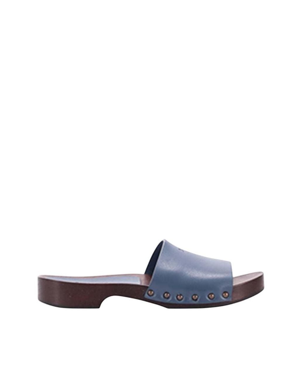 LA ROSE Blue Slip-On Sandals