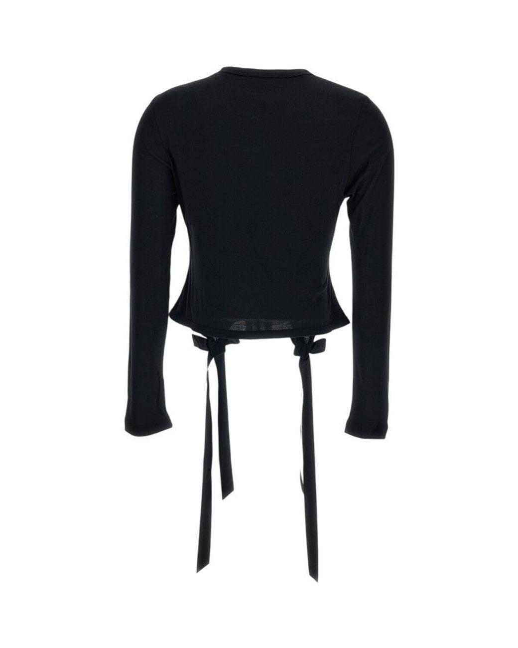 Simone Rocha Black Solid Crew Neck T-Shirt