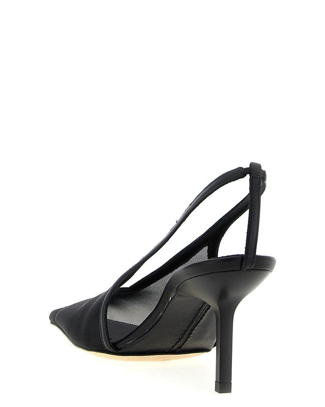 ARMARIUM Black Mesh Slingback Pumps
