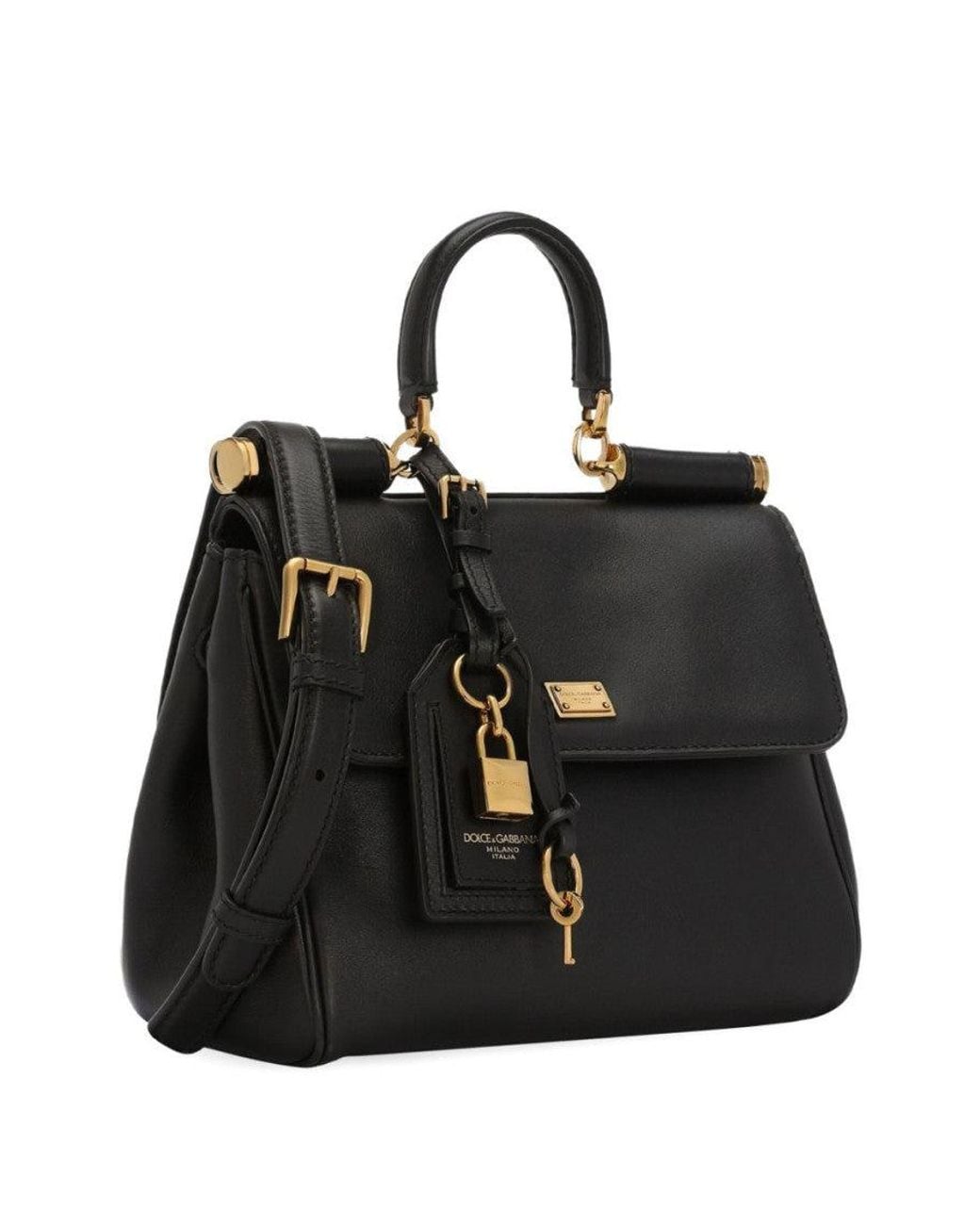 Dolce & Gabbana Black Sicily Satchel