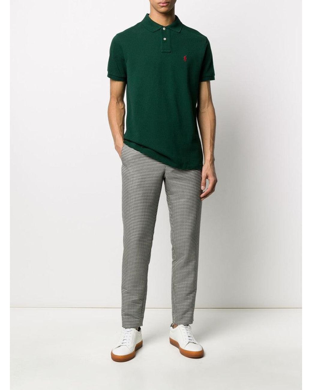 Polo Ralph Lauren Green Dark Embroidered Logo Polo Shirt for men