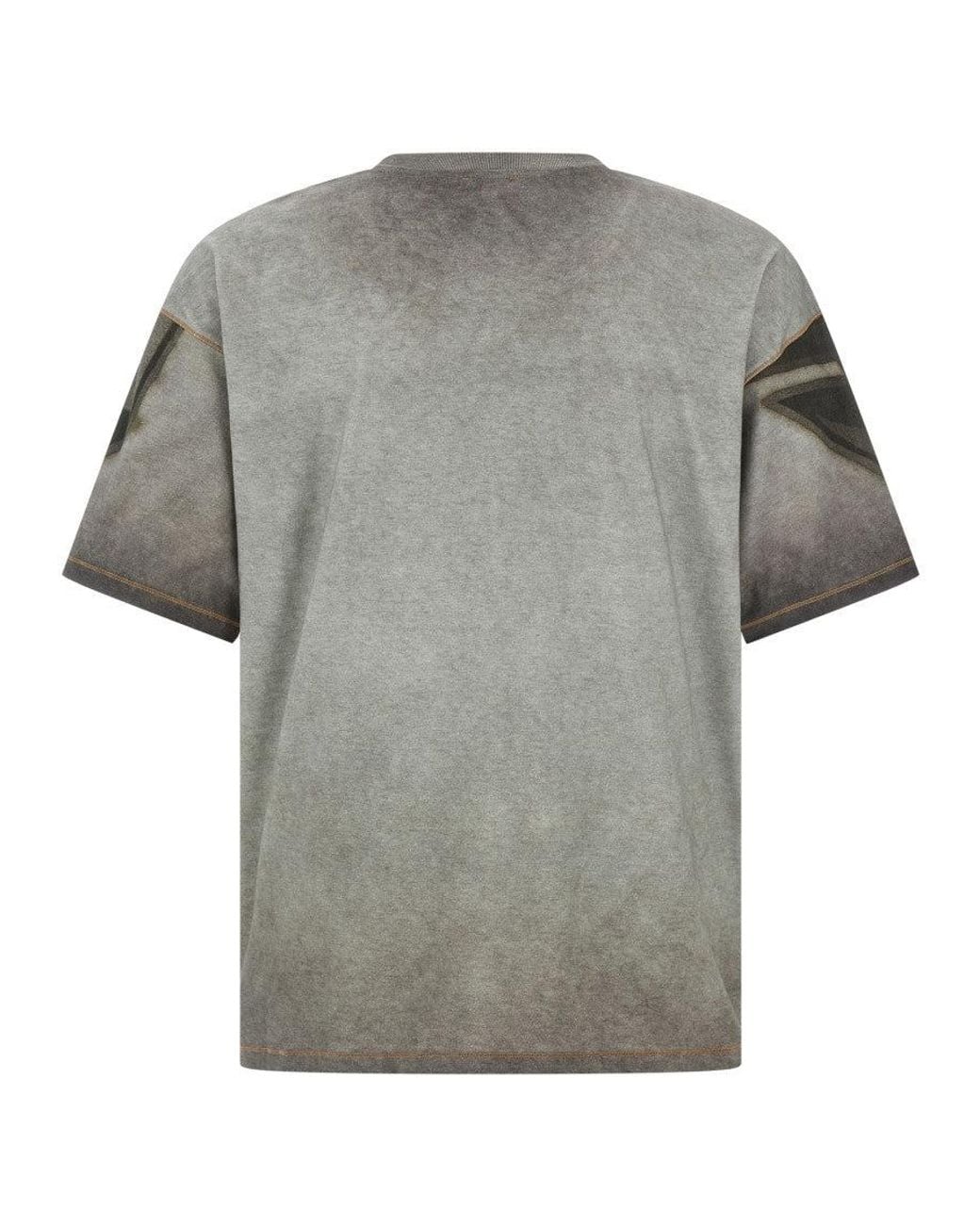DIESEL Gray 'T-Boxt-Show-V2' Abstract Print T-Shirt for men