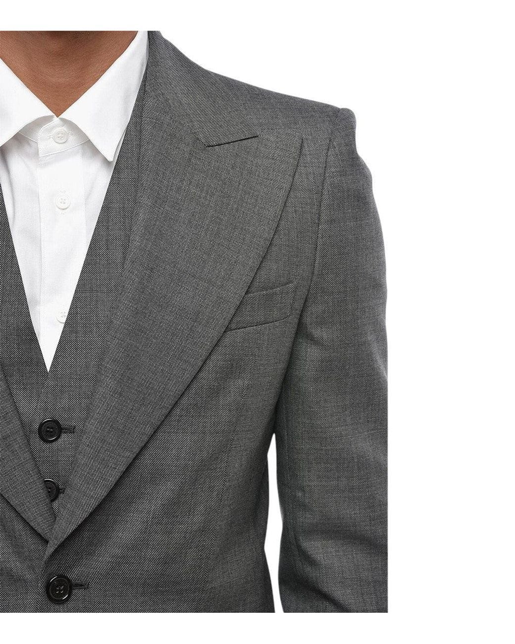 DSquared² Gray Peaked Lapel Suit for men
