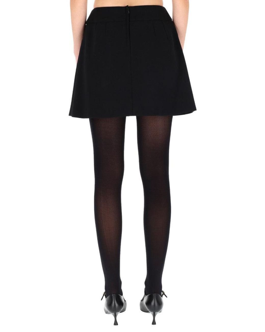 Dolce & Gabbana Black Solid Mini Skirt