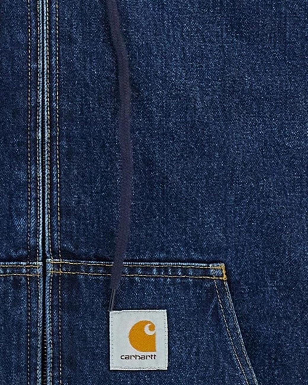 Carhartt Blue Zip-Up Hood Jacket for men