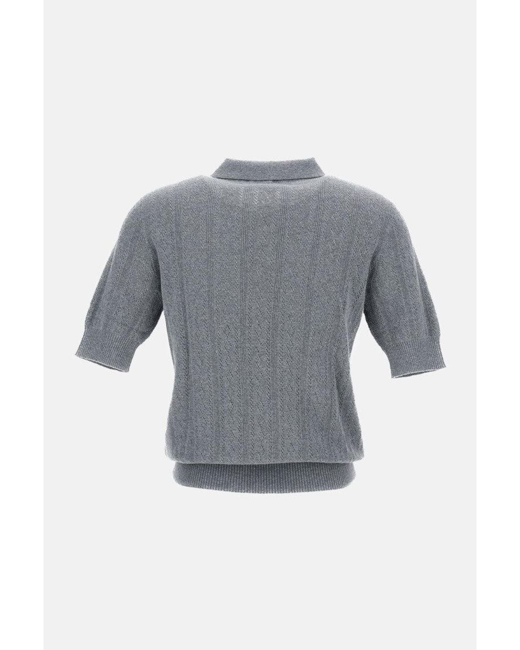 Lisa Yang Gray Polo Sweater
