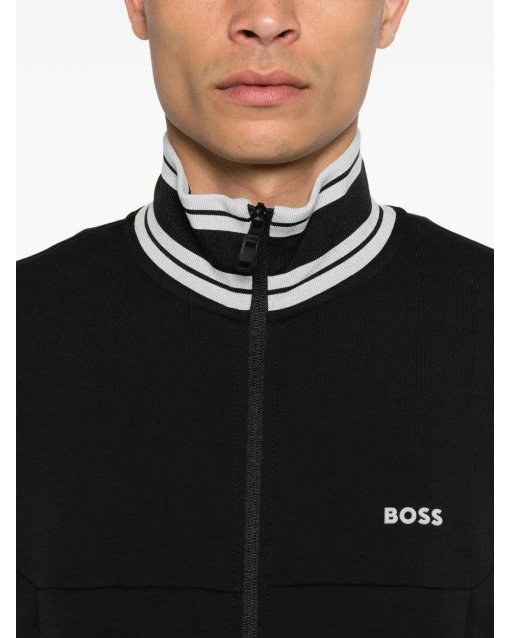 Boss Black High Neck Logo Sweatshirt for men