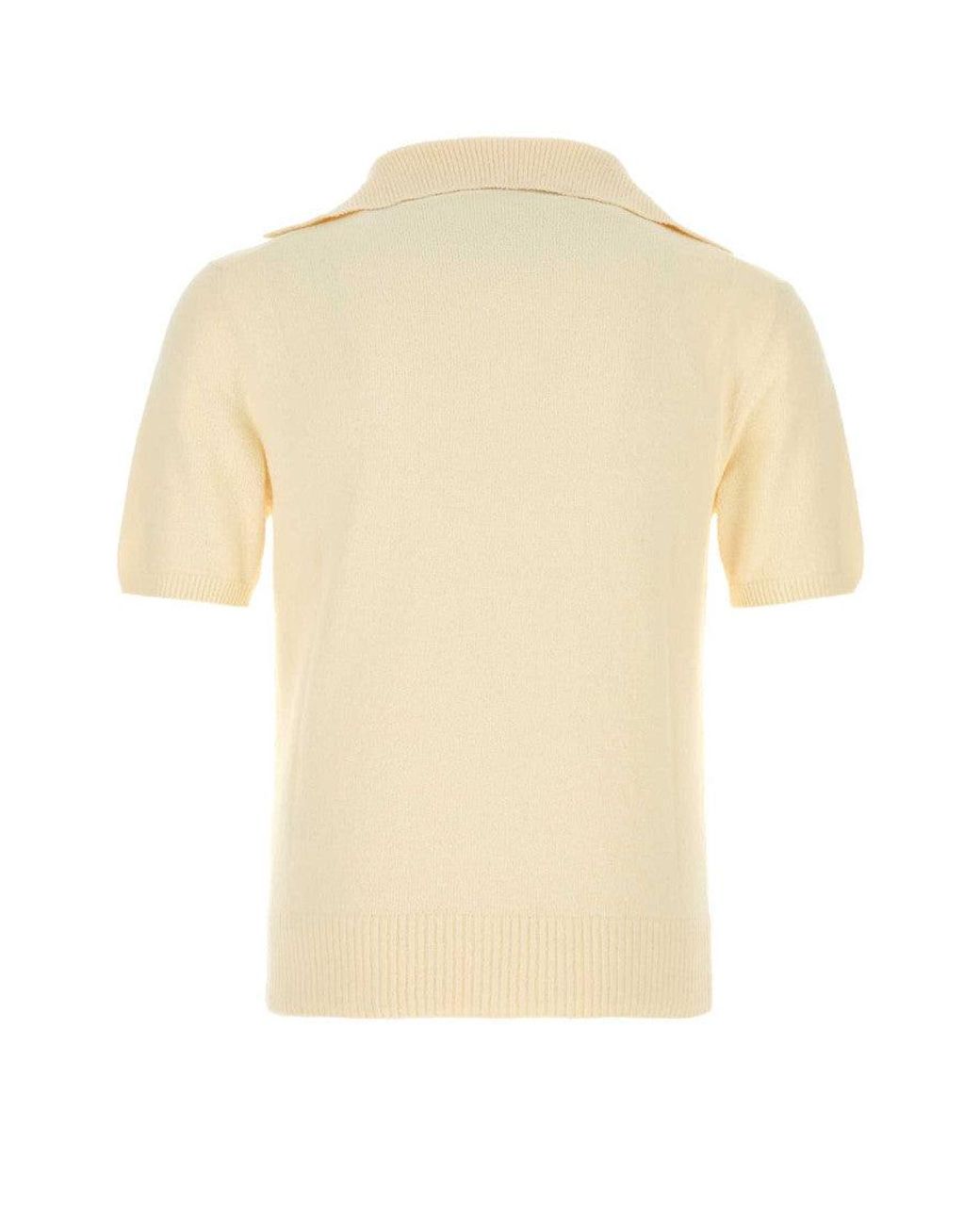 Dolce & Gabbana Natural Solid Shirt Collar Polo for men
