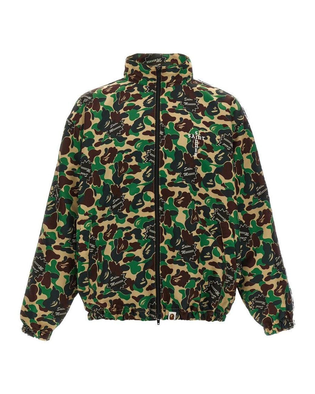 SAINT Mxxxxxx Green Camouflage Print Sweatshirt for men