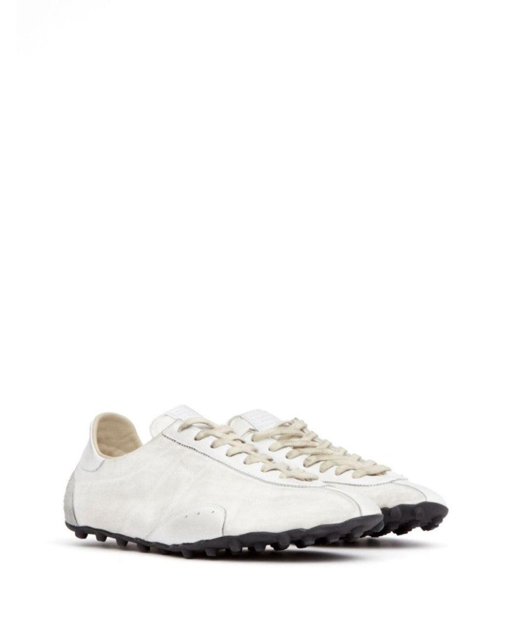 Maison Margiela White Sprinters Drill Cotton With Vintage Treatment Sneakers