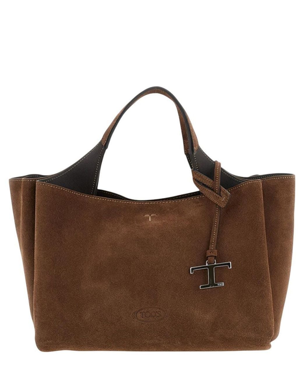 Tod's Brown Dark T Timeless Mini Tote