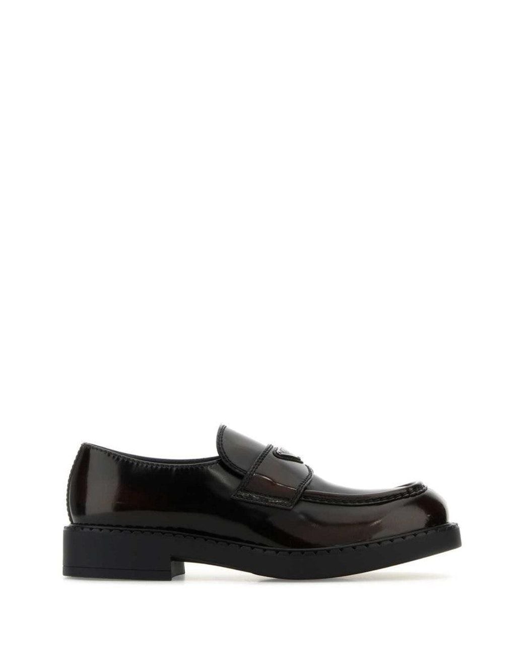Prada Black Prada Polished Leather Loafer for men