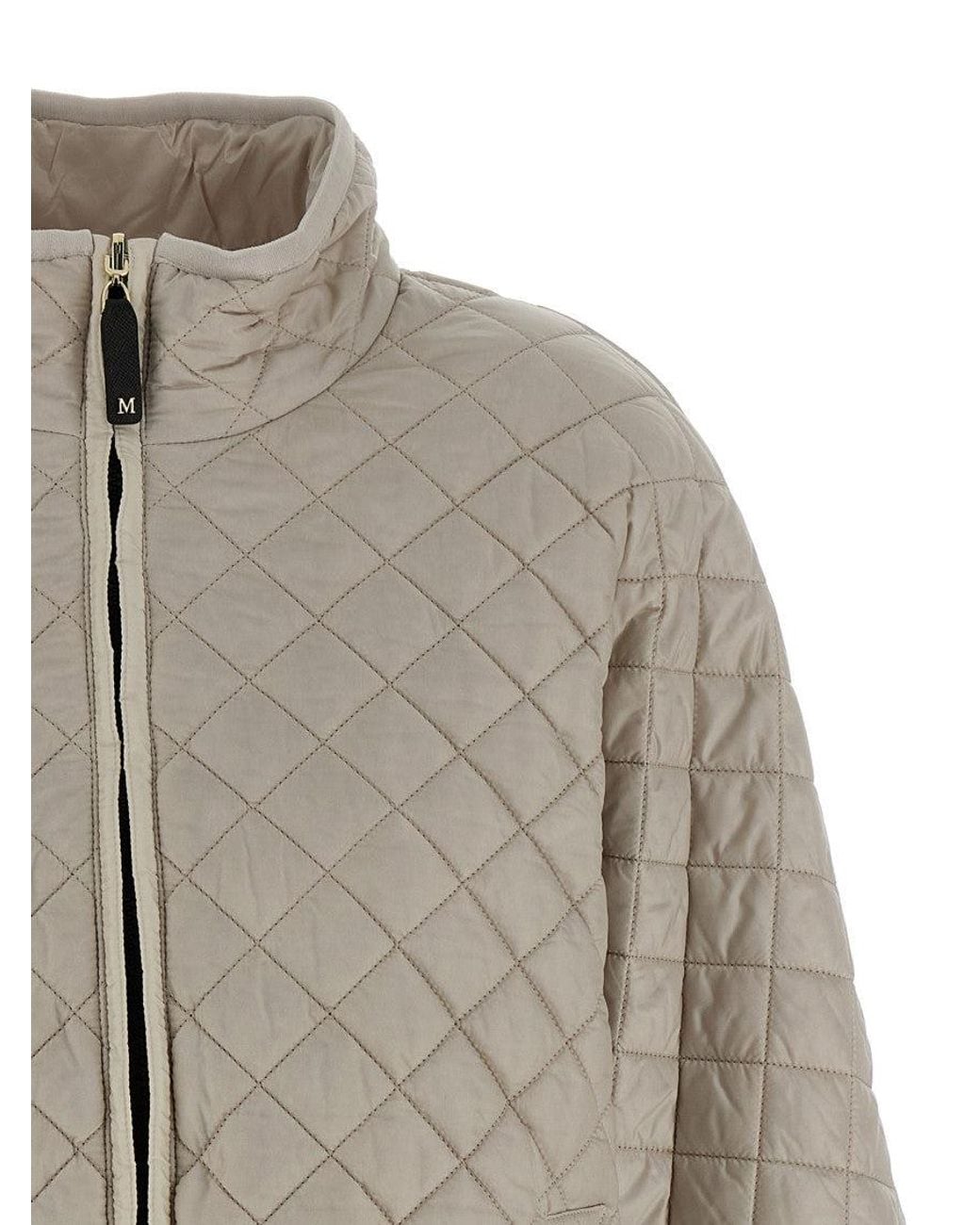 Max Mara Gray 'Delfina' Reversible Hood