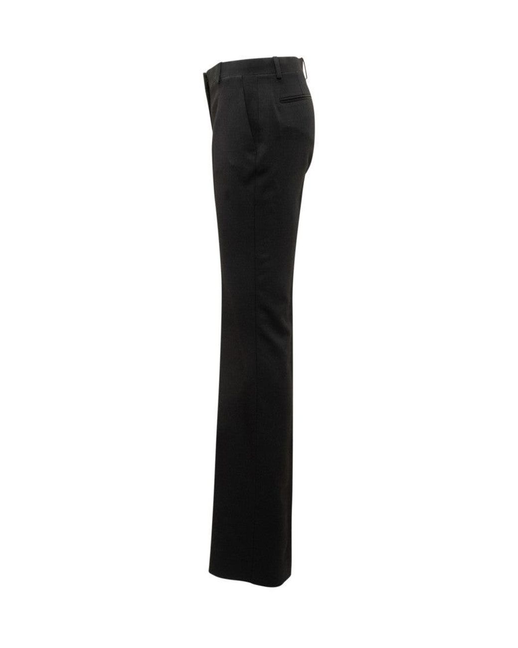 Versace Black Straight Flat Front Pants