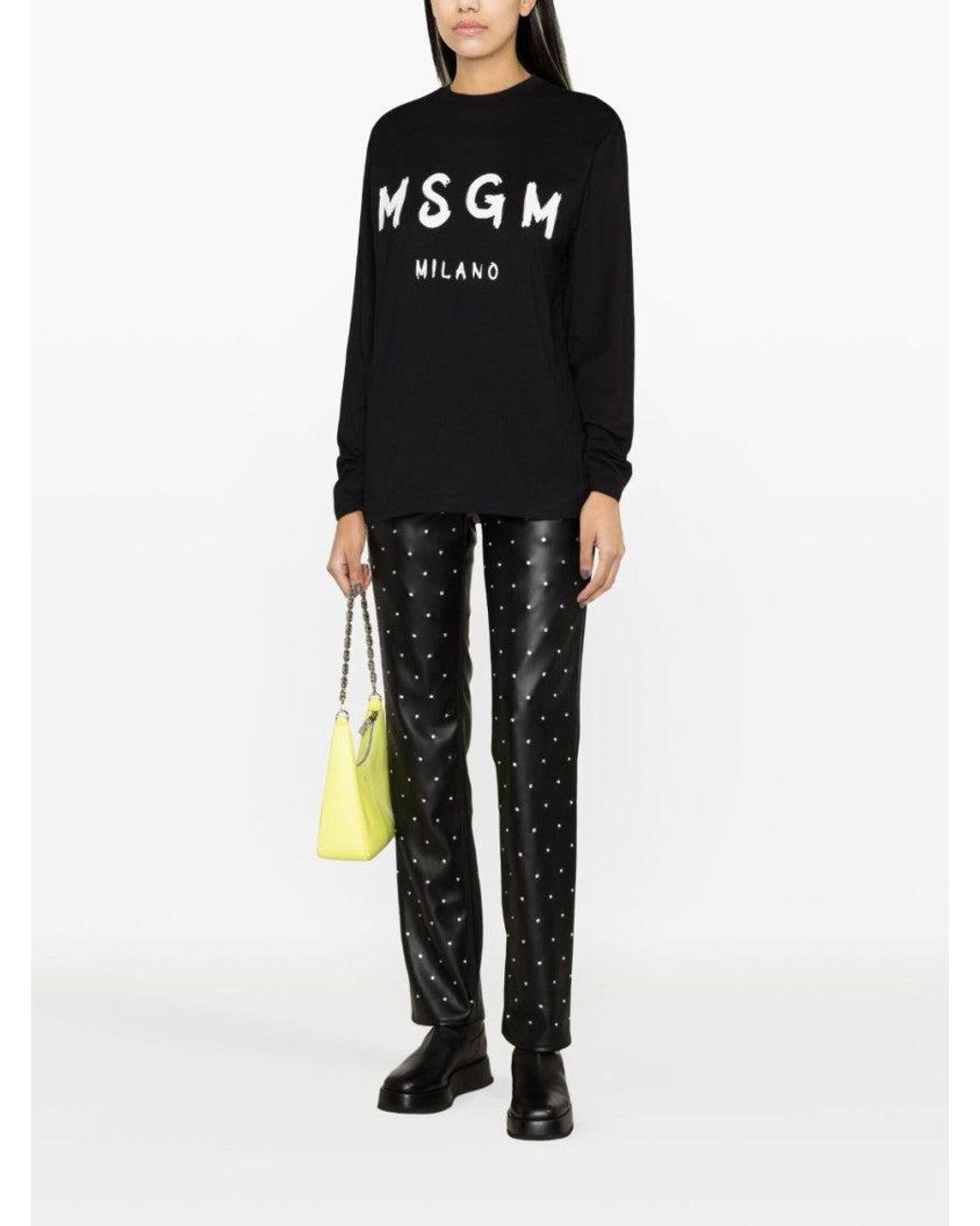 MSGM Black Logo T-Shirt