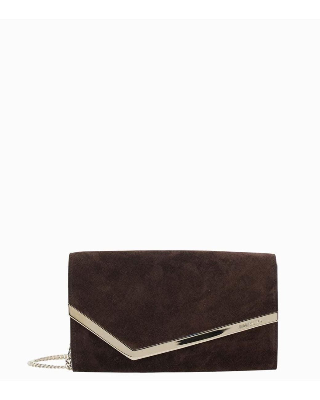 Jimmy Choo Brown Emmie Clutch