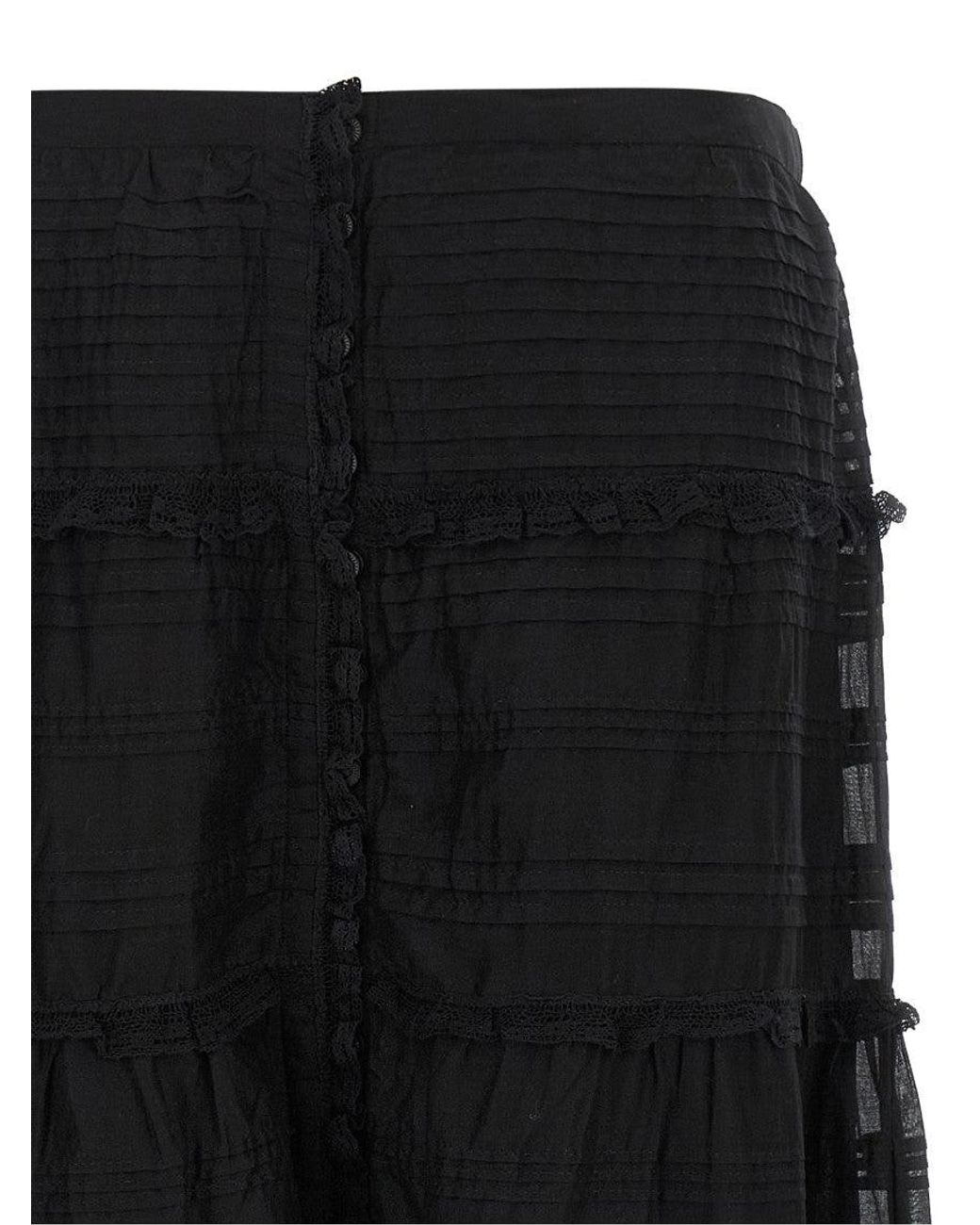Isabel Marant Black Marant Etoile 'Paoline' Long Skirt