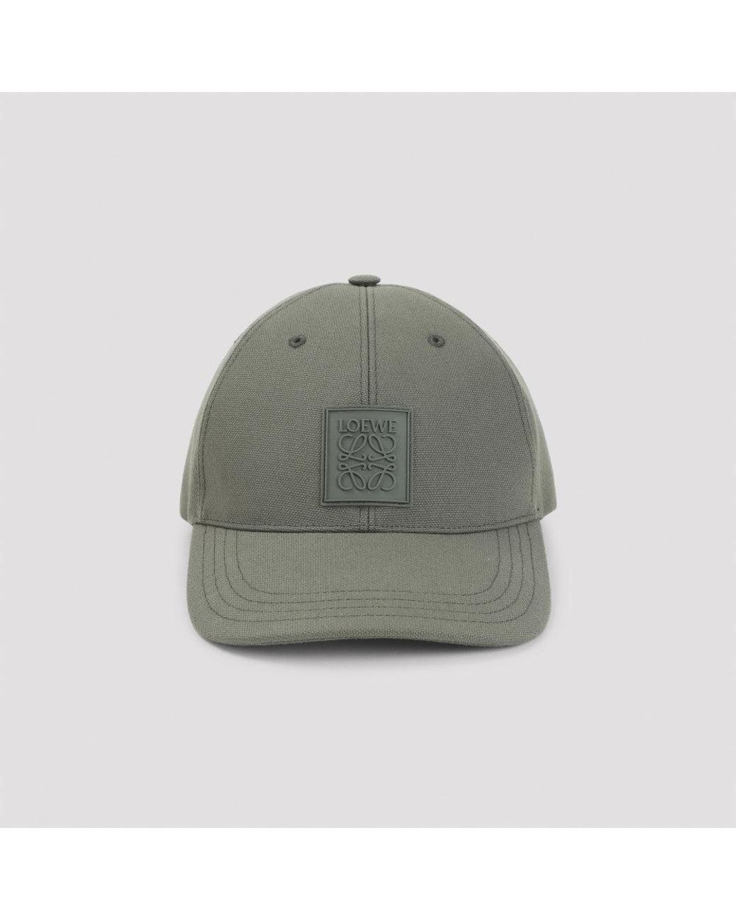 Loewe Gray Textured Baseball Hat for men
