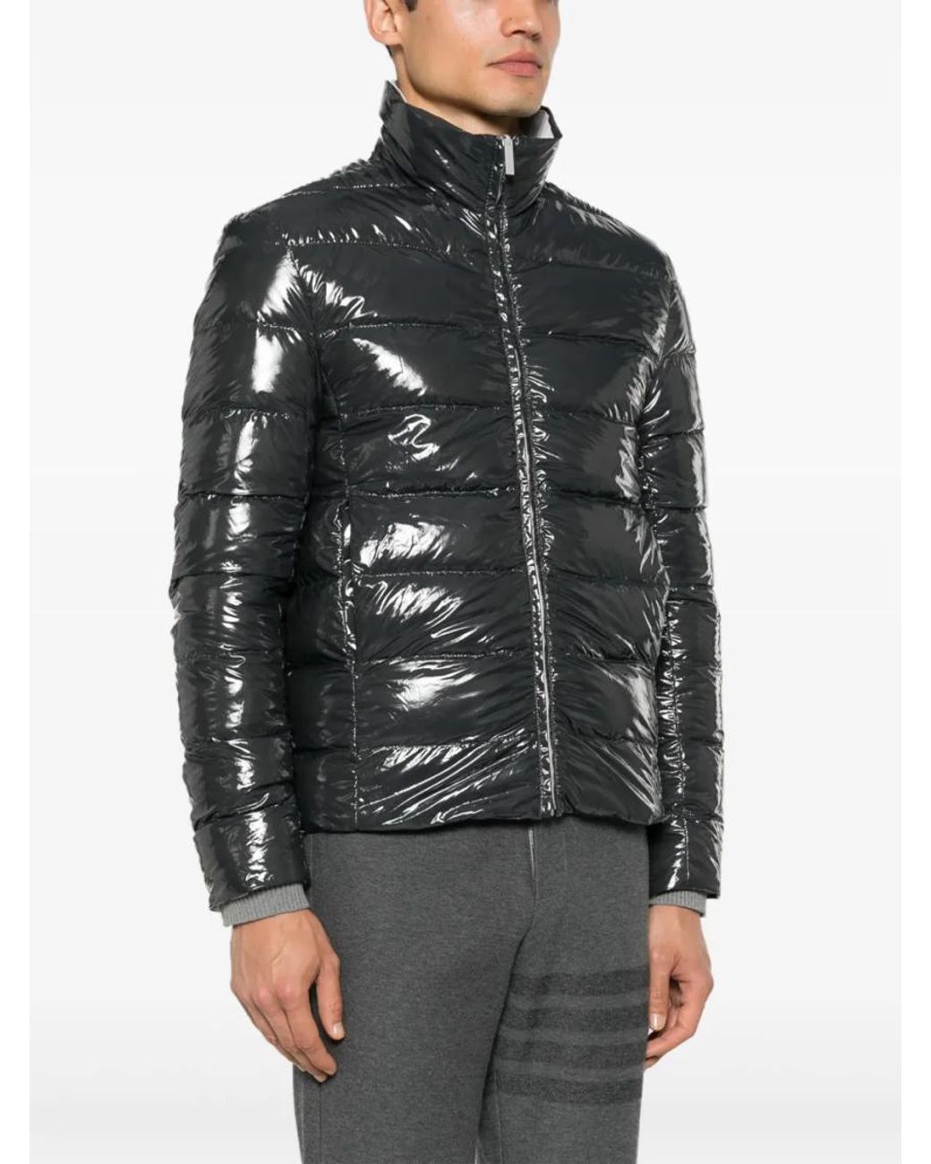 Thom Browne Black Reversible Zip-Up Puffer Jacket for men