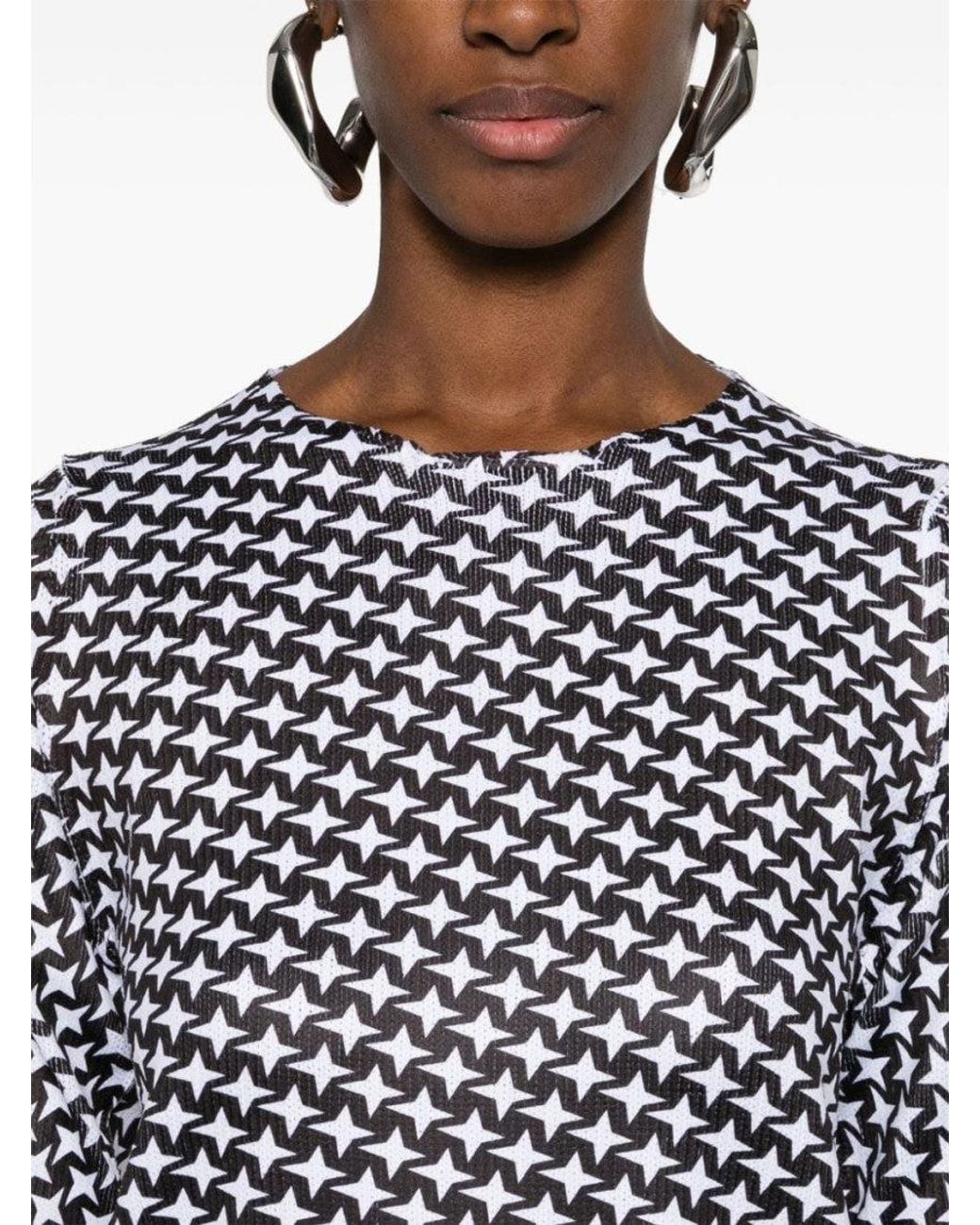 Comme des Garçons Black Star-Print Knitted T-Shirt