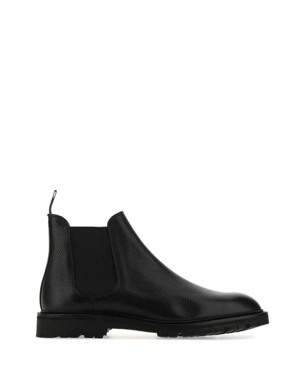 Crockett and Jones Black Leather Chelsea Boots for men