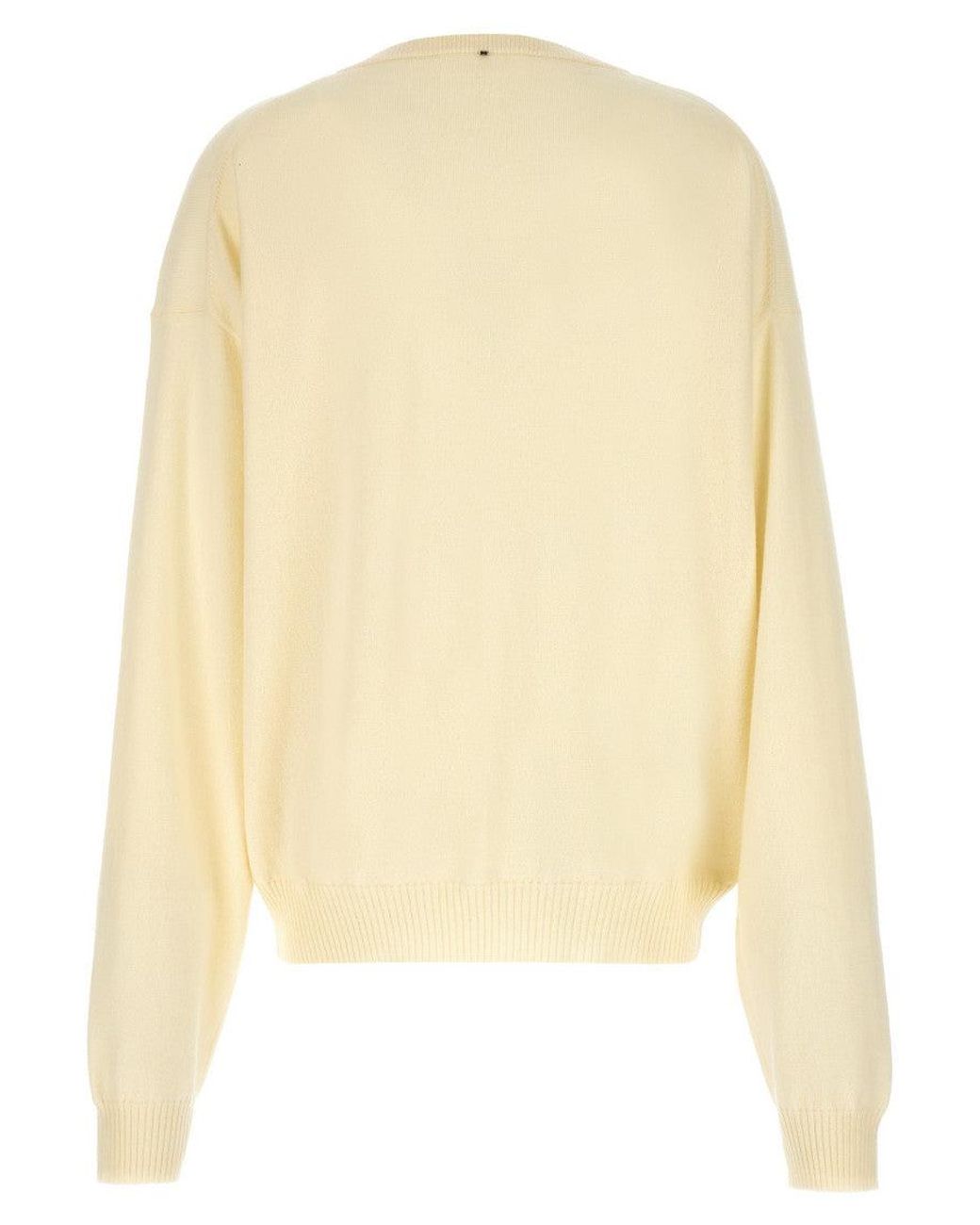Sportmax Yellow Light Solid V Neck Sweater