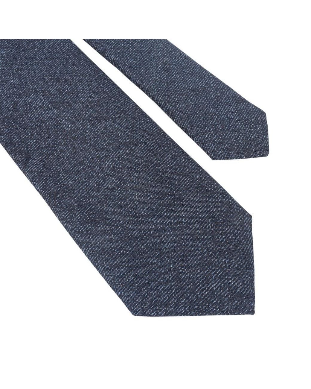 Canali Blue Textured Tie for men