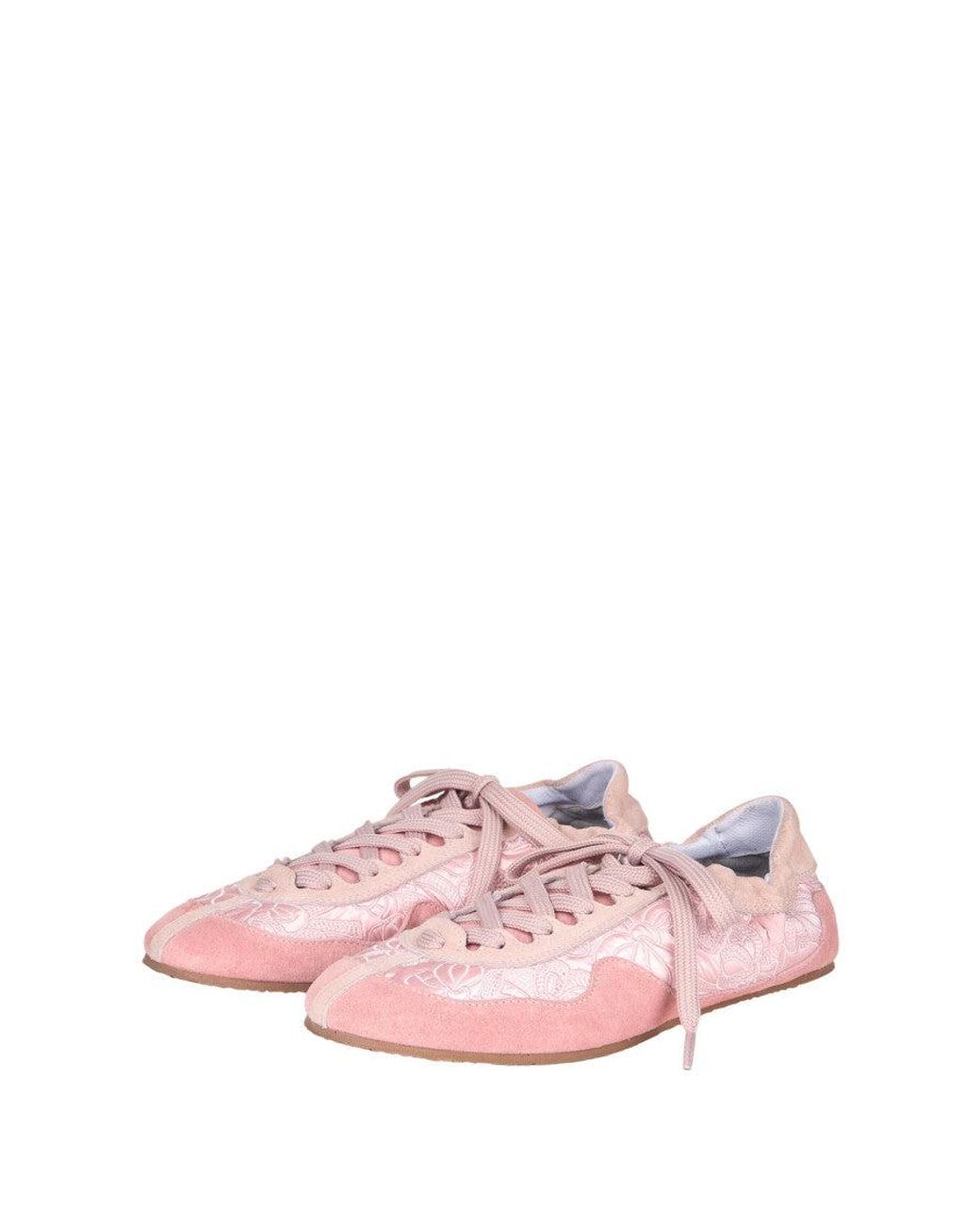 CECILIE BAHNSEN Pink Suede Sneakers