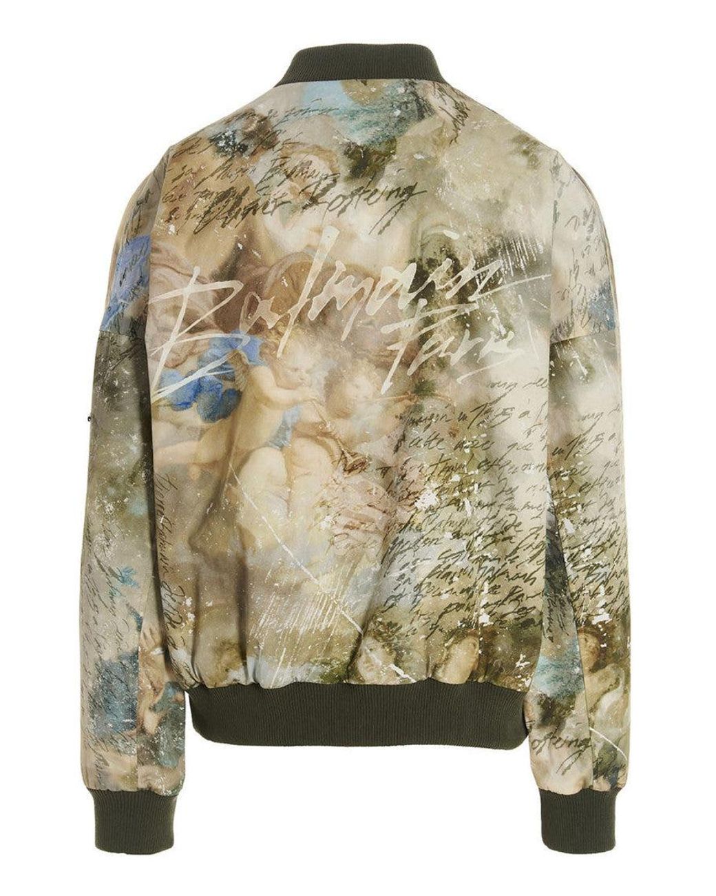 Balmain Green Reversible Bomber Jacket for men