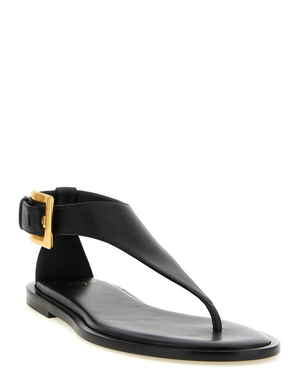 Balmain Brown Leather Sandals