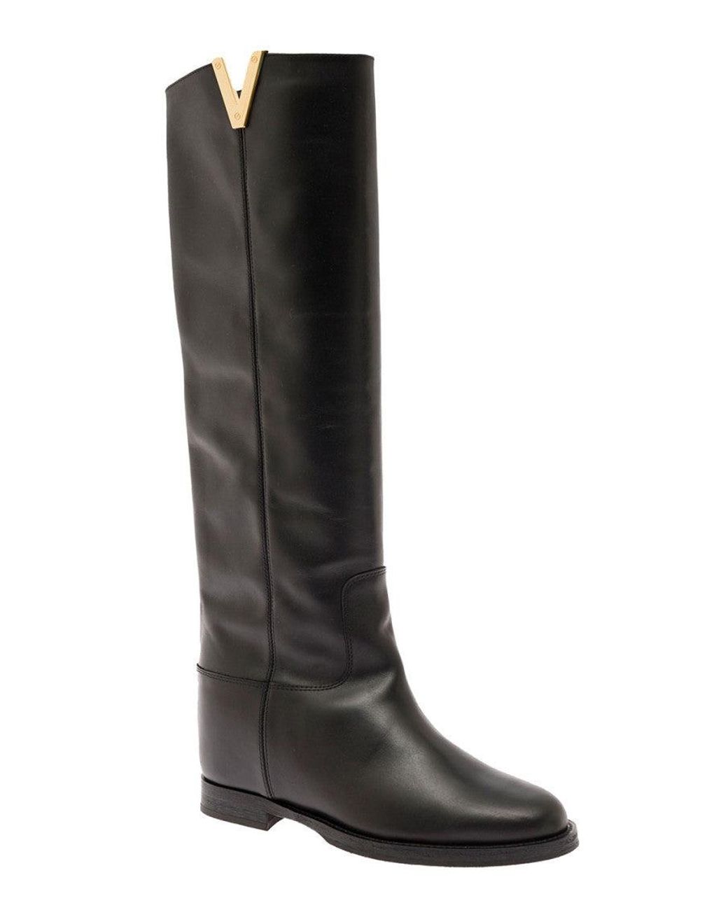 Via Roma 15 Black Leather Boots