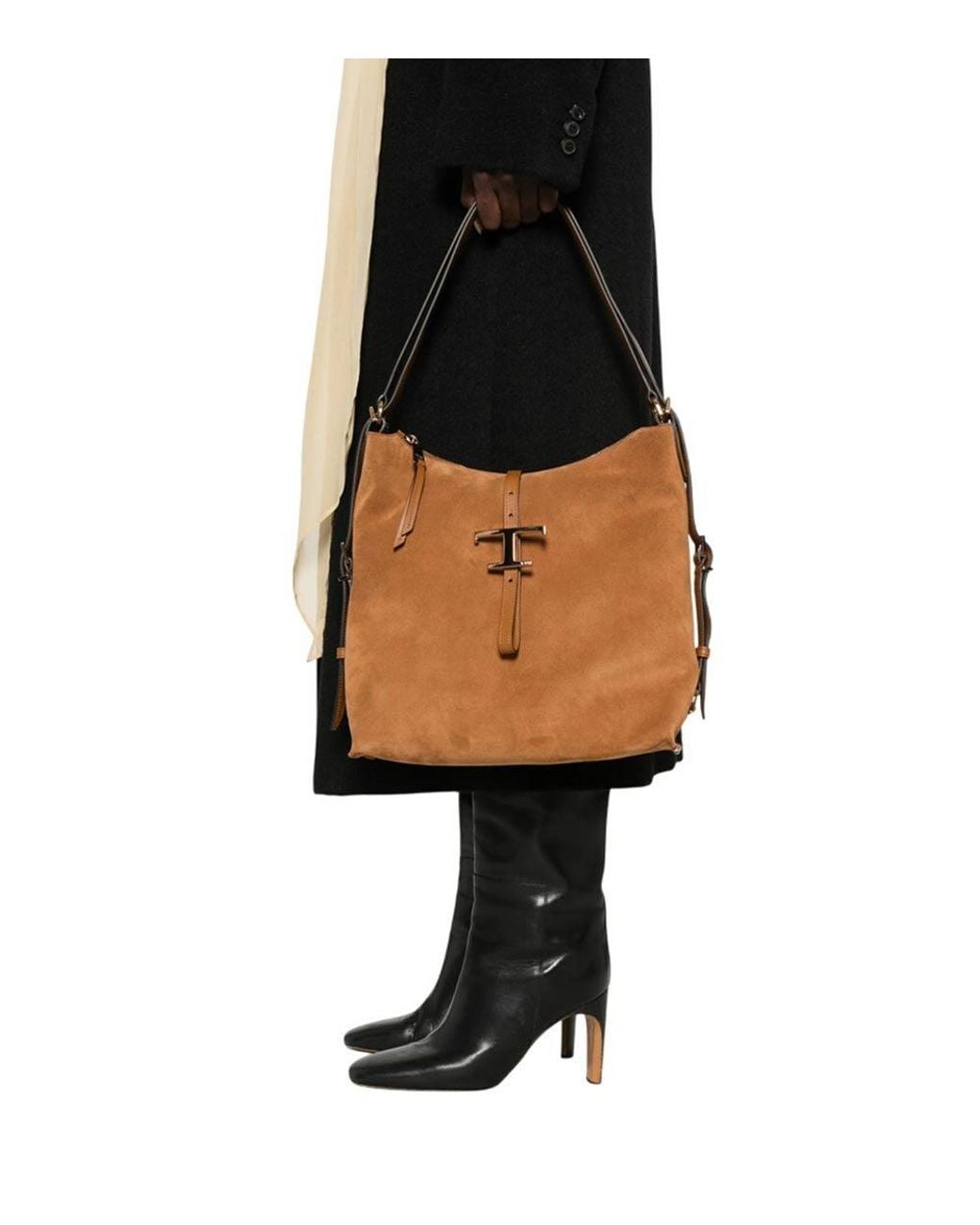 Tod's Brown T Timeless Small Shoulder Bag